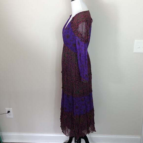 Elegant Purple and Red Women's Dress - Picture 7 of 9